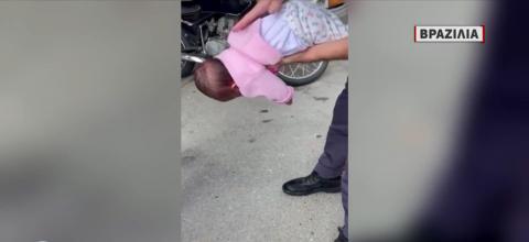 αστυνομικός σωζει νεογέννητο